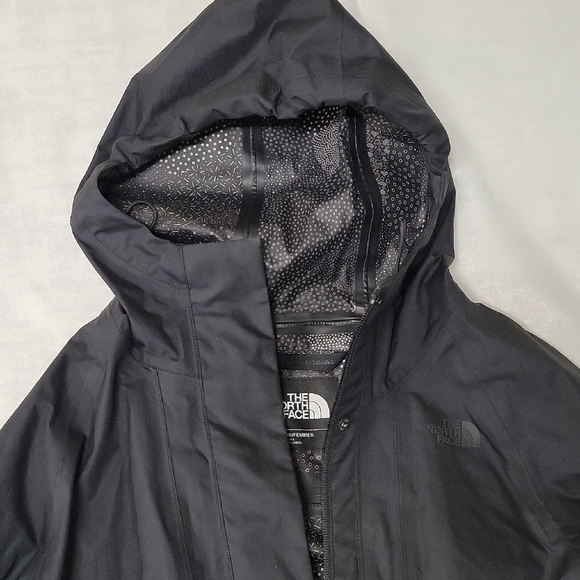 The North Face Womens Small Black Hooded Jacket Coat Rain - Picture 2 of 6